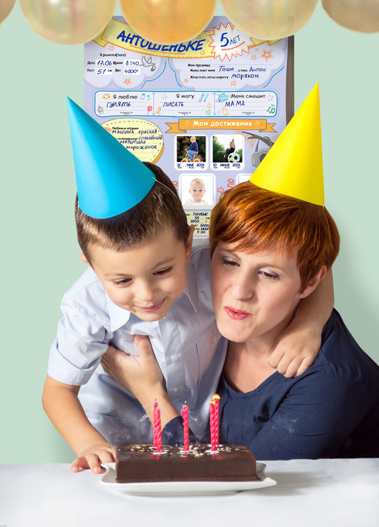 картинка Плакат ко Дню Рождения "МОЙ ГОД" (для заполнения, формат А2) #Арт.83028 от магазина HappyLine-media.ru